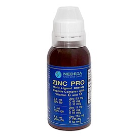 NEDRIA Liposomal Chelated Zinc with Vitamins C & D3 – Liquid Immune Support for Enhanced Absorption – 4.06 fl oz (120 ml)