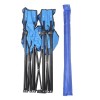 Portable Outdoor Blue 2-Seater Folding Chair with Removable Sun UmbrellaColor: