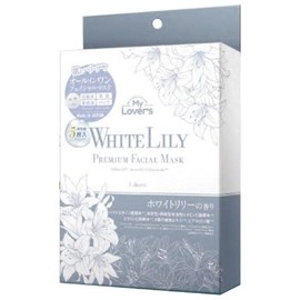 Premium Facial Mask White Lily (1.1 fl oz (30 ml) x 5 Sheets