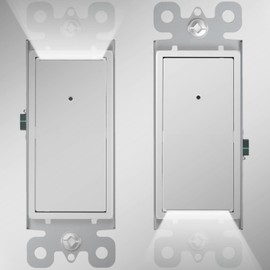 SOZULAMP 3 Way Light Switch with Night Light-Easy to Install-No Neutral Required,Illuminated Three Way Switch with Light Sensor,15 Amp 110V,Residential Grade(2Pack,Dayligh LED)