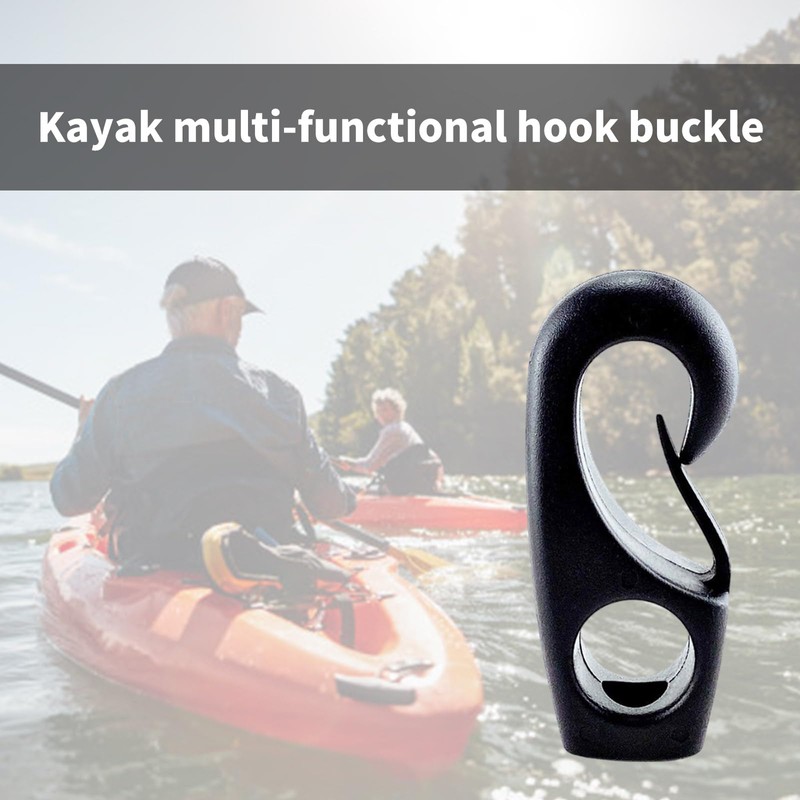 YHAILI 10 x Black Bungee Hooks Boat Bungee Cord Rowing