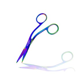 Cynamed Knowles Bandage Scissors with Multicolor/Rainbow Titanium Coating - Perfect for EMT, Paramedics, First Aid Responders, Doctors, Nurses, Students and More (5.5 in.)