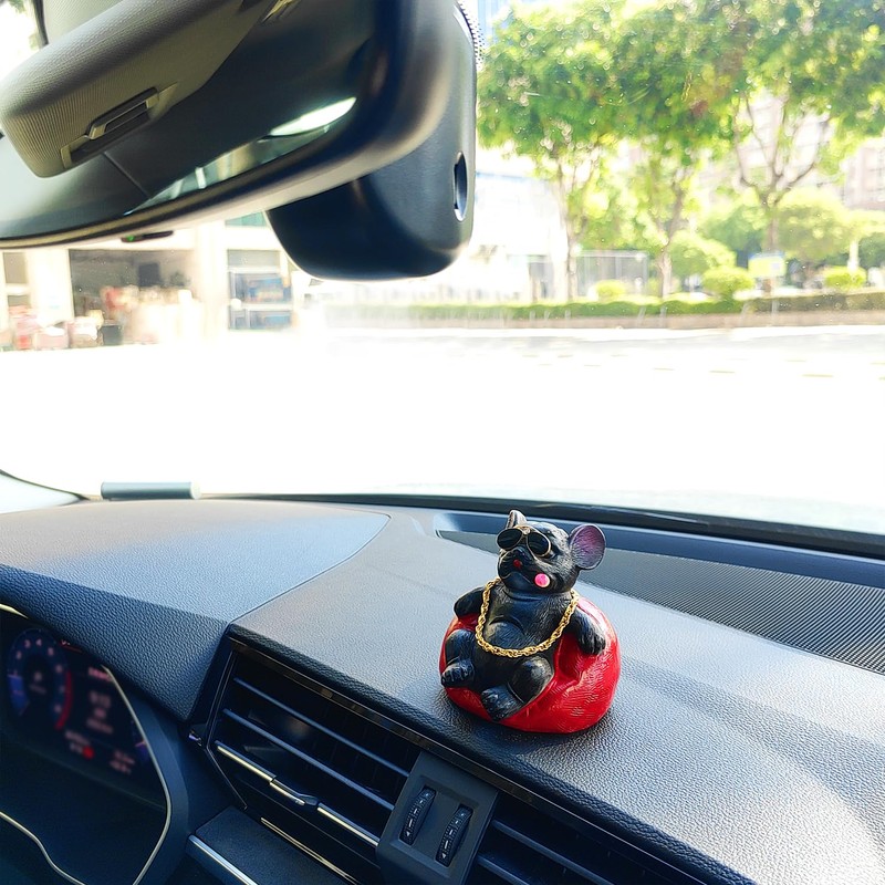 Starupway Cool Dog Car Dashboard Decorations, Dog Lounging on Sofa