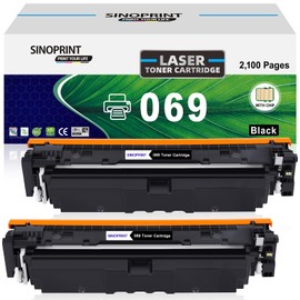 SINOPRINT 069 069H Black Toner Cartridge Replacement for Canon 069 Toner Cartridge for Canon imageCLASS MF753Cdw MF751Cdw LBP674Cdw Series Printer Ink 2-Pack Black