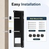 Modern Black Mailbox Wall Mount for Outside, Large Locking Security