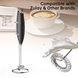 Milk Frother Stand Compatible with Zulay Powerful Milk Frother Handheld Foam Maker, Stainless Steel Stand for Types of Coffee Frothers, Heavy Duty