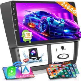 6+128GB Android 13 Car Stereo for 2008-2012 Forester Impreza WRX Radio with Wireless Apple Carplay Android Auto, 9 Inch IPS Touch Screen Radio, Bluetooth GPS WiFi 32EQ DSP FM SWC+MIC, Backup Camera