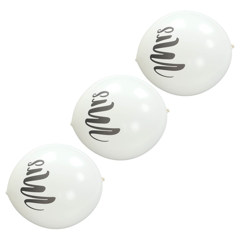6 Pcs Balloons 36in MR MRS Letters Printed White Giant