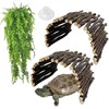 Hamiledyi 3pcs Large Reptile Hides Bearded Dragon Hide Bendable Climbing