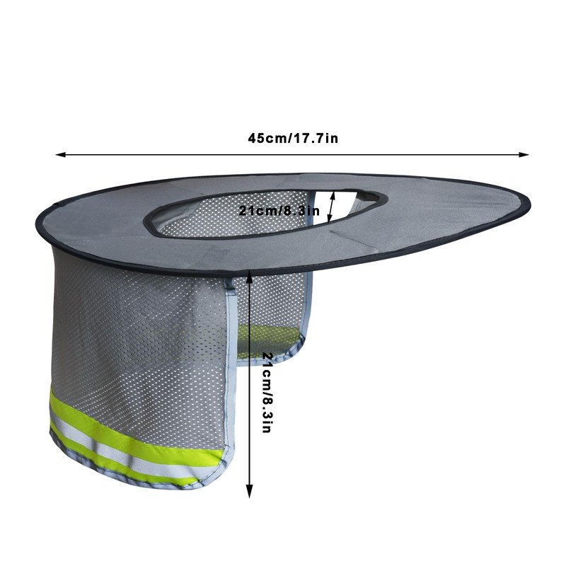 Topbuti Hard Hat Sun Shield Full Brim Mesh Sunshade, High