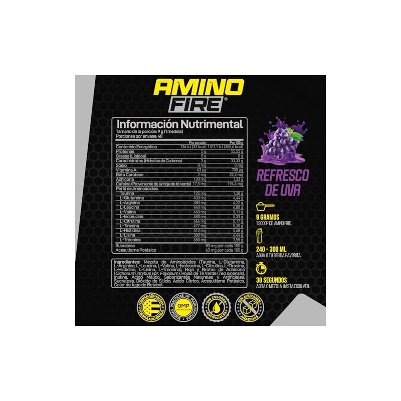 Forzagen | Amino Fire | EAA + L-Glutamina y Taurina