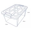 Alica Caja Organizadora De Plastico Transparente 12.5 L Con Tapa