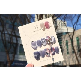 Handmade nail - magnet part 1. Narsha - Almond / 수제네일 - magnet part 1. 나르샤 - 아몬드