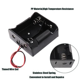 hrsyyl 2pcs D Size Battery Holder 2 Slot D Cell Battery Holder 2X 1.5V 3V D Size Battery Case Box with Wire