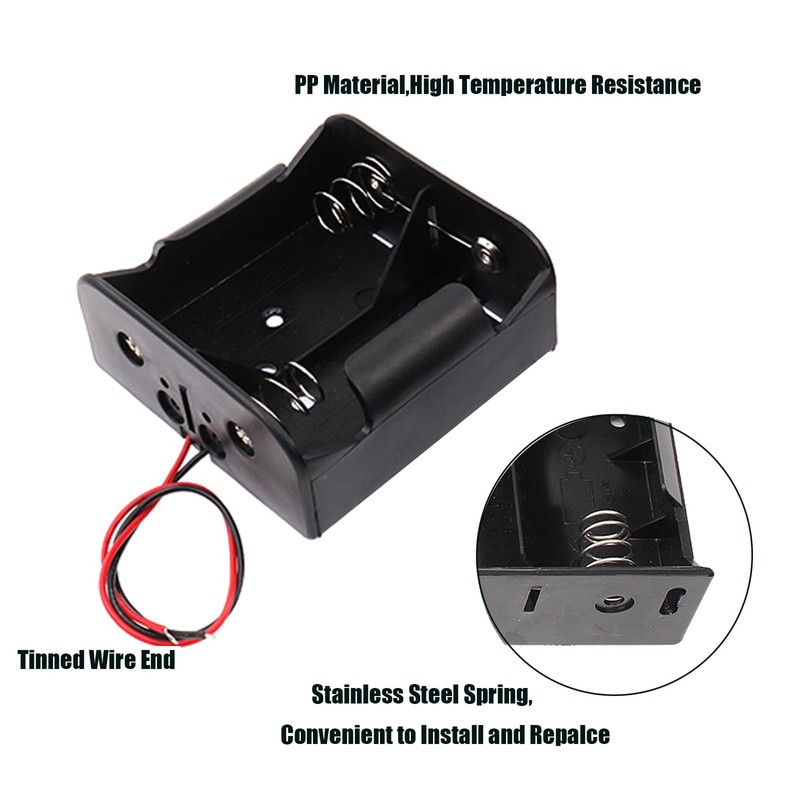 hrsyyl 2pcs D Size Battery Holder 2 Slot D Cell