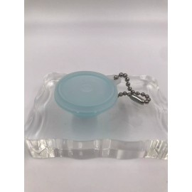 Vintage Tupperware Mini Bowl Pastel Blue Keychain W/ Lid
