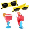 Cisixin 4 Pieces Beach Towel Windproof Clips, Funny Beach Towel