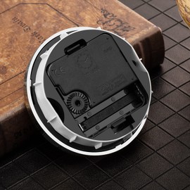 Hicarer 3-1/2 Inch (90 mm) Quartz Clock Fit-up/Insert with Arabic Numeral (Silver)