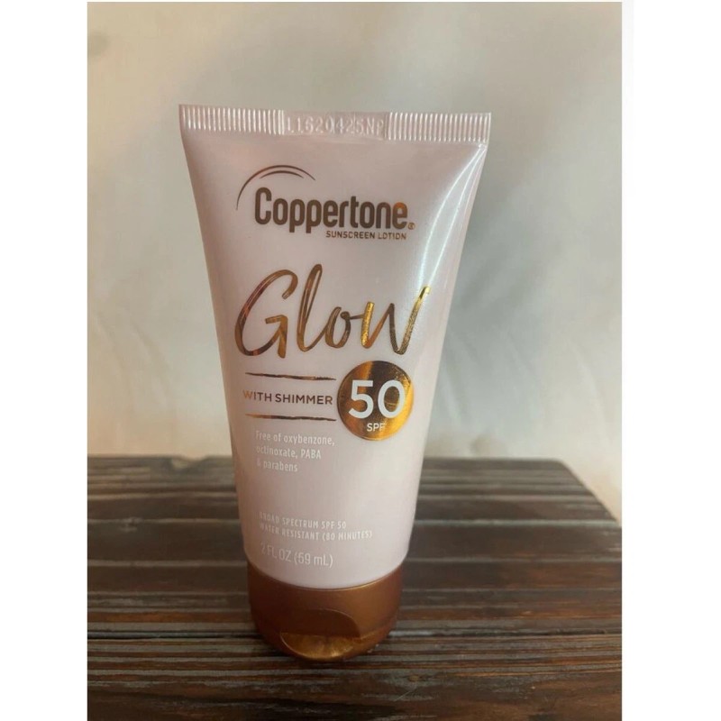 Coppertone NEW Coppertone Glow with Shimmer 50 SPF Sunscreen Lotion-LOT