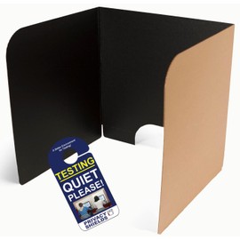 X-tra Large & Sturdy Premium™ Voting Booths/Testing Privacy Shields - 20" Tall/30-Pack/Black - Other Sizes/Colors Available - 5 Star - USA-Made – Cardboard Offices - Millions Sold Since 2003