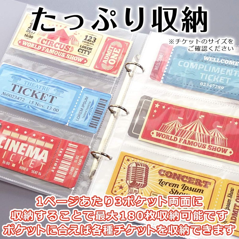 Goods marche Large Capacity Ticket Storage Holder File 30 Pages