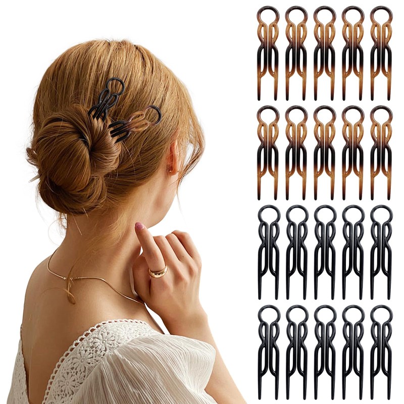Mythya Broches para el Cabello, Pinzas de Doble Agarre 20