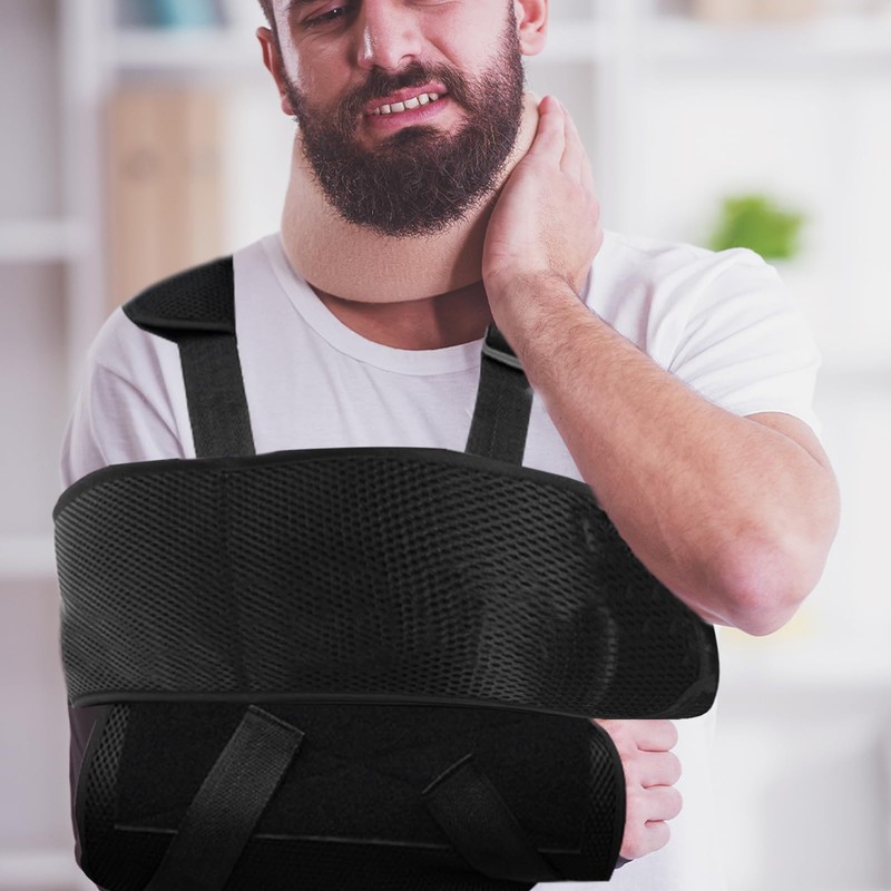 Arm Sling Right Arm Sling Left Arm Adjustable with Breathable