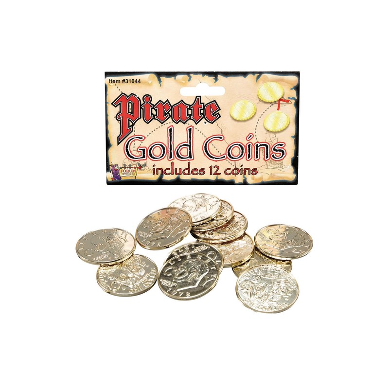 Bristol Novelty BA1003 Pirate Gold Coins, Unisex-Adult, One Size