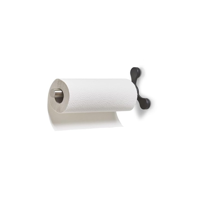 Zeller Kitchen Roll Holder 14x14x33cm with Suction Cap, Silver