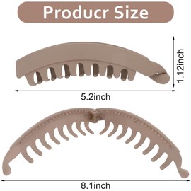 Banana Clips Hair Clincher Combs for Women - 6Pcs Large Claw Clips for Thick Hair