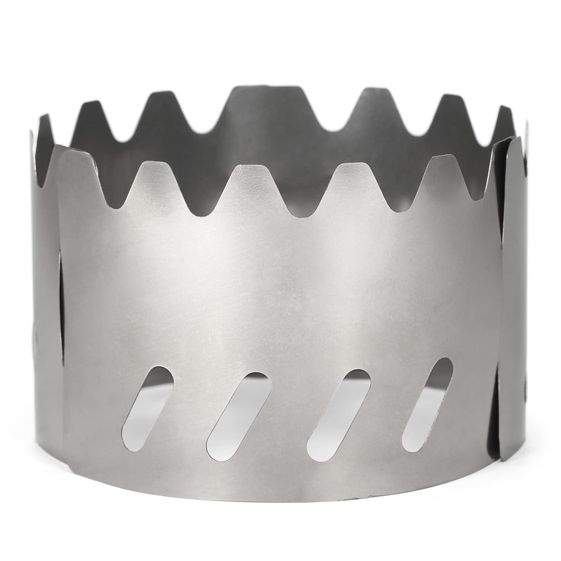 RAYWE Portable Outdoor Ultralight Titanium Alcohol Stove Rack Windscreen Camping