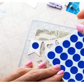 Royal Green Kids Colored Craft Stickers Colorful 5/8 inch 17mm - 1536 Pack - 8 Colors - 32 Sheets - Dot Labels for Children Fun, Games and Art