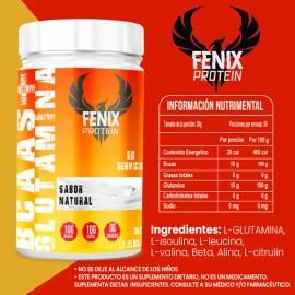 Aminoácidos Bcaas  Glutamina 1kg Fenix Protein Sabores                                                                                                