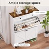 oneinmil Shoe Storage Cabinet, Farmhouse Shoes Organizer Cabinet with 2