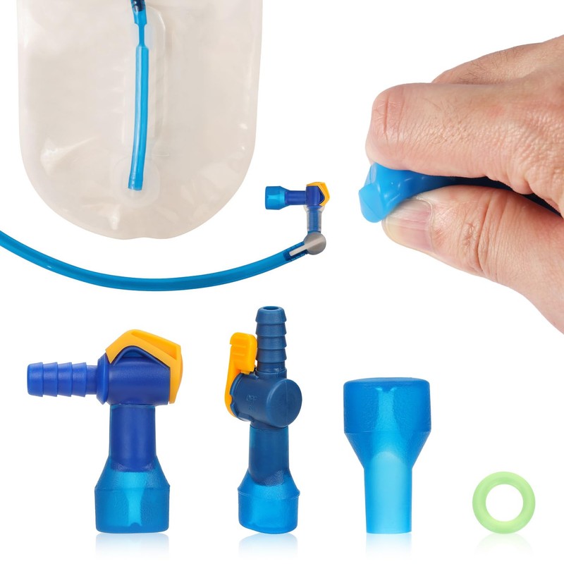 PEUTIER 9pcs Bite Valve Replacement for Camelbak, Blue Bladder Replacement