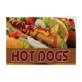 Hot Dogs #1 Indoor Store Sign Vinyl Decal Sticker 8"
