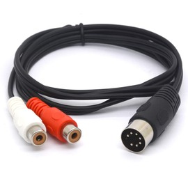 7 Pin DIN Male to 2 RCA Female Audio Cable for Bang & Olufsen Naim Quad Stereo Systems 1 Meter 1 Meter
