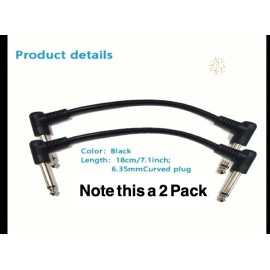 Unbranded 2 Pack Guitar Pedal Cable Effect Cable Low Noise Shielded Cable Leads