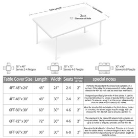 Outdoor Tablecloth with Umbrella Hole and Zipper 72" x 30"