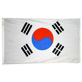 Annin Flagmakers 197609 Nylon SolarGuard NYL-Glo South Korea Flag, 4 x 6'
