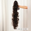 33-Inch Long Messy Curls Claw Clip Ponytail Extensions Synthetic Clip