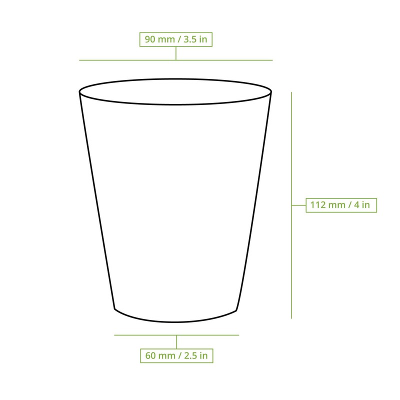 BIOZOYG Printed Paper Cups, Pack of 50, 300 ml /