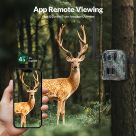 picache Trail Camera, Wildlife Monitoring Device,0.1s Trigger No-Glow IR Night Vision IP66 Hunting Essentials with 32GB Memory Card