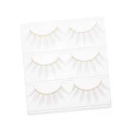 Baluue 3sets False Eyelashes Makeup Lashes for Cosplay Long Thick Lightweight Natural Look Unique Eye Makeup 6pcs*3