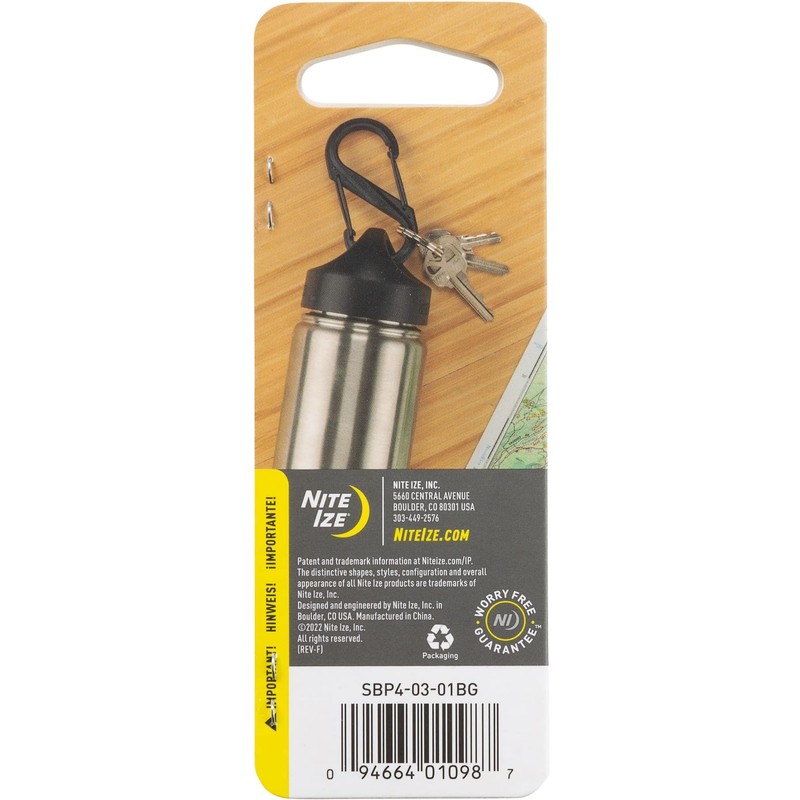 Nite Ize S-Biner Plastic No.4 Tactical Black Dual-Gated Carabiner (4-Pack)