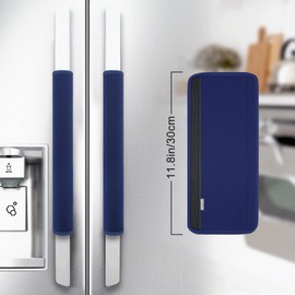 ZAWAGIIK 6Pcs Refrigerator Door Handle Cover Washable Kitchen Appliance Decor Handles Fridge Oven Microwave Dishwasher Antiskid Protector, Keep Off Fingerprints Food Stains (Navy Blue)