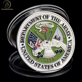 Unbranded Army Rangers Lead the Way Silver Challenge Coin