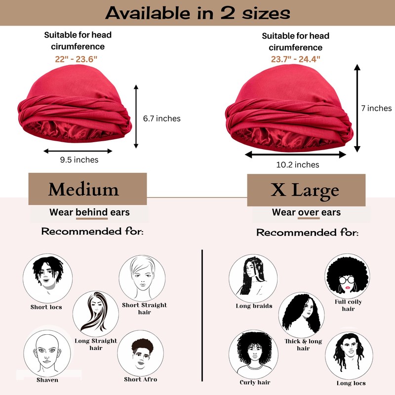 Gorra de calavera preatada con forro de satén de seda
