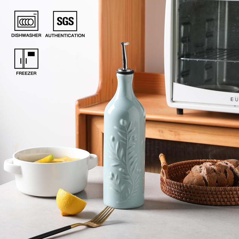 Sweejar Large Olive Oil Dispenser Bottle with Spout, 24 Oz