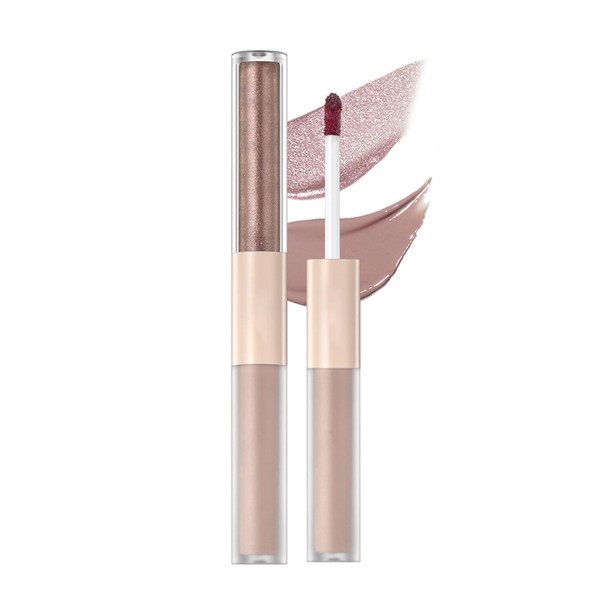 Hppsctink Lidschatten, Flüssiger matter Lidschatten, Flüssiger Lidschatten Duo, Gesichtsveredelung, Natürliche